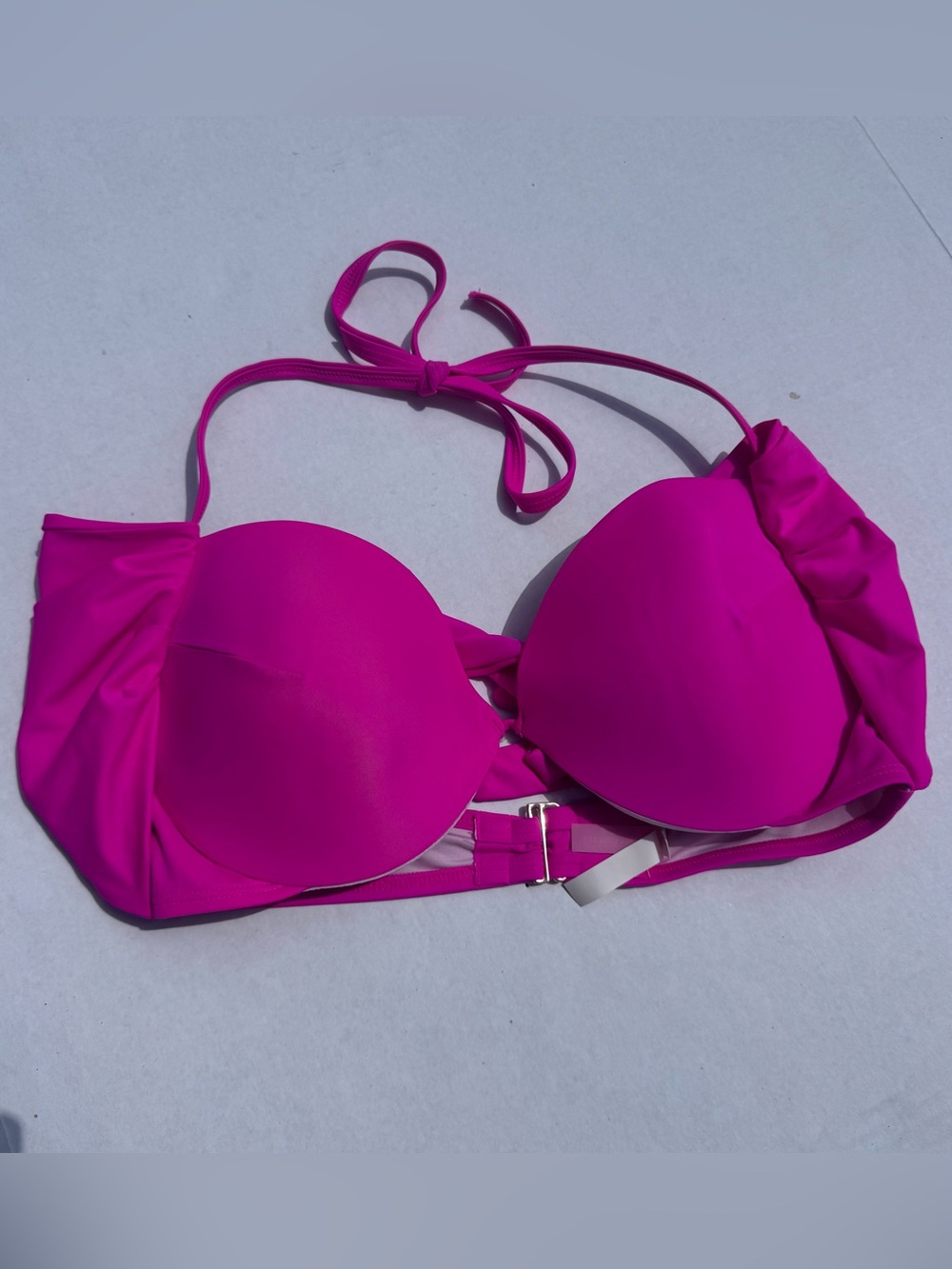 Victoria’s Secret 36D Hot Pink Push Up Bikini Top Halter Swim Top